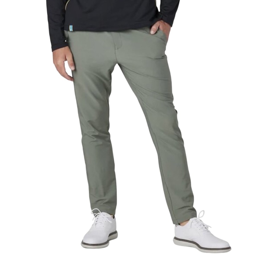Chubbies Everywhere Pants Men Medium Green Performance Stretch Golf Travel Chino